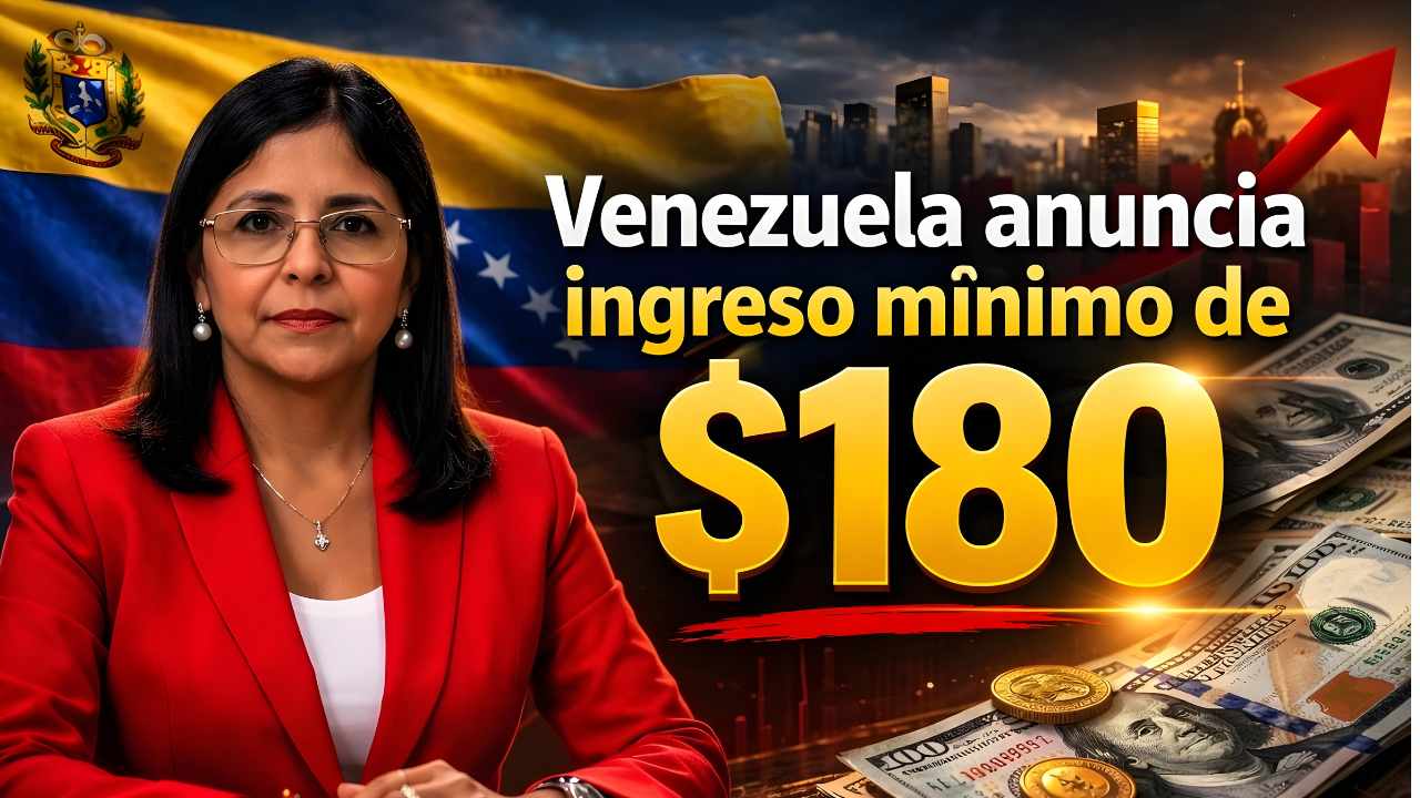 Venezuela anuncia ingreso mínimo de $180